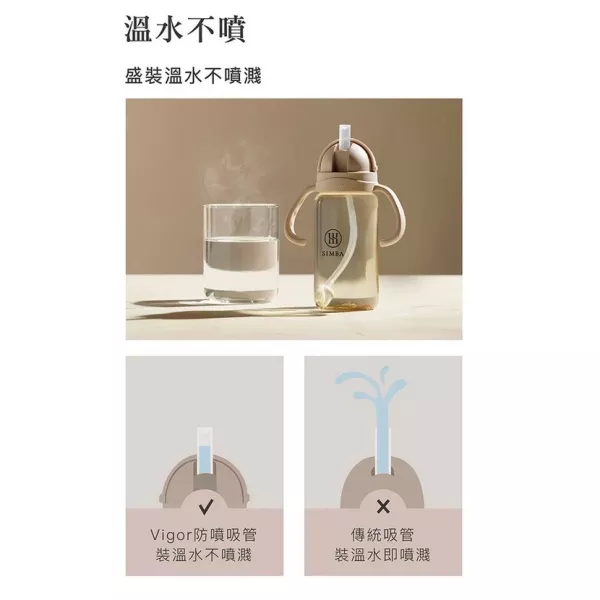 小獅王辛巴 蘊蜜鉑金寬口PPSU防漏滑蓋學習水杯270ml 