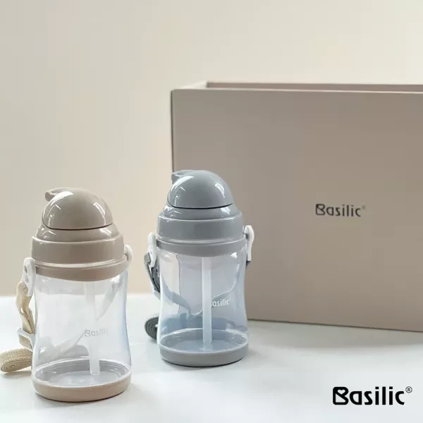 預購 貝喜力克 彈跳水壺 450ml(灰/奶茶) 