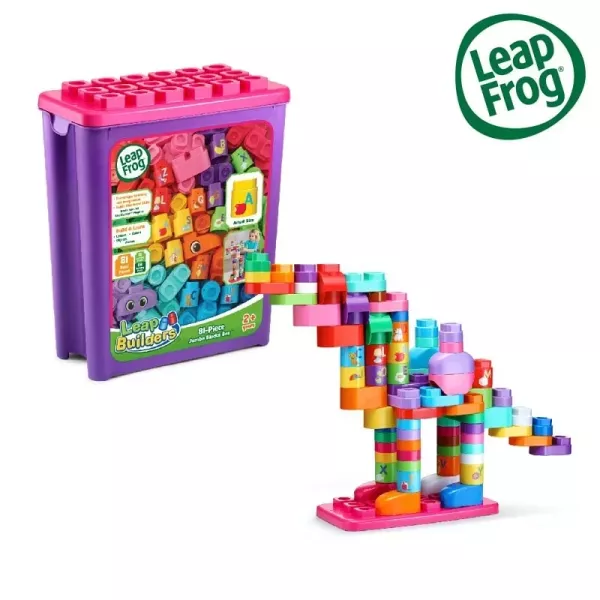 LeapFrog 小小建築師-豪華81件積木補充盒(綠/粉) 