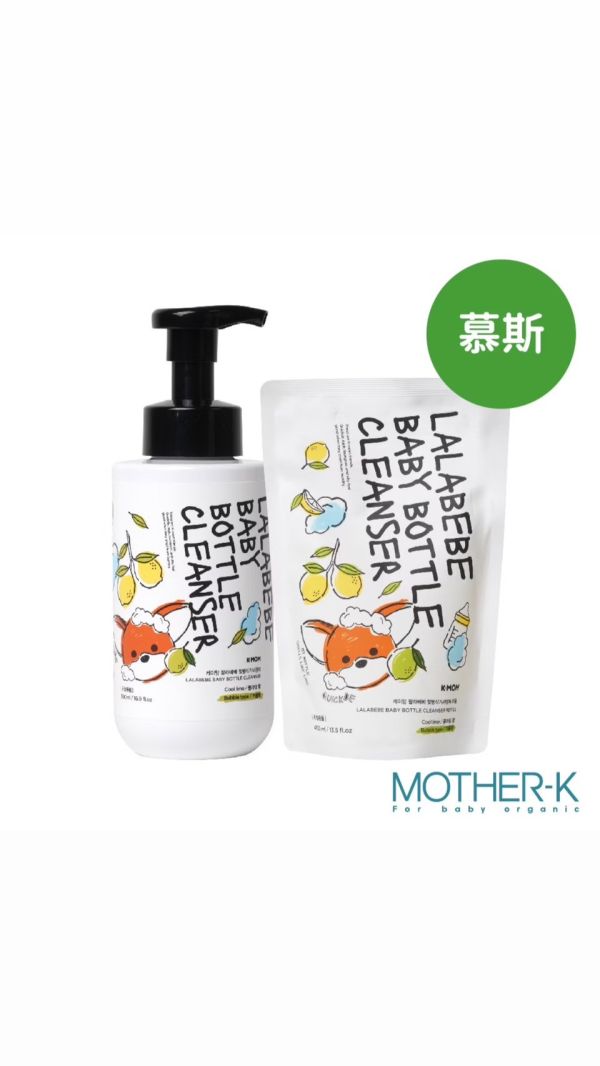 MOTHER-K LALAPOPO 草本極淨蔬果奶瓶清潔慕斯罐裝500ml/補充包400ml 