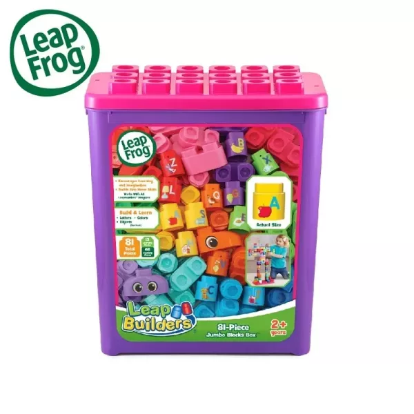 LeapFrog 小小建築師-豪華81件積木補充盒(綠/粉) 