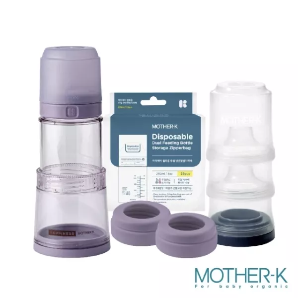 MOTHER-K 【3餐組升級組】Ecozen 旋轉伸縮拋棄式奶瓶 