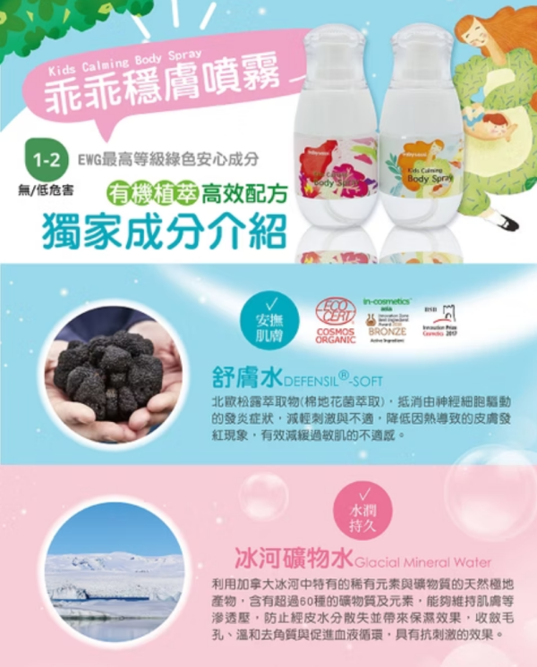 babysassi 誰是寶貝 乖乖穩膚噴霧55ml 