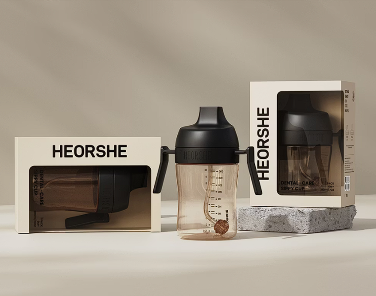 HEORSHE 牙齒護理吸管學習水杯 210ml 