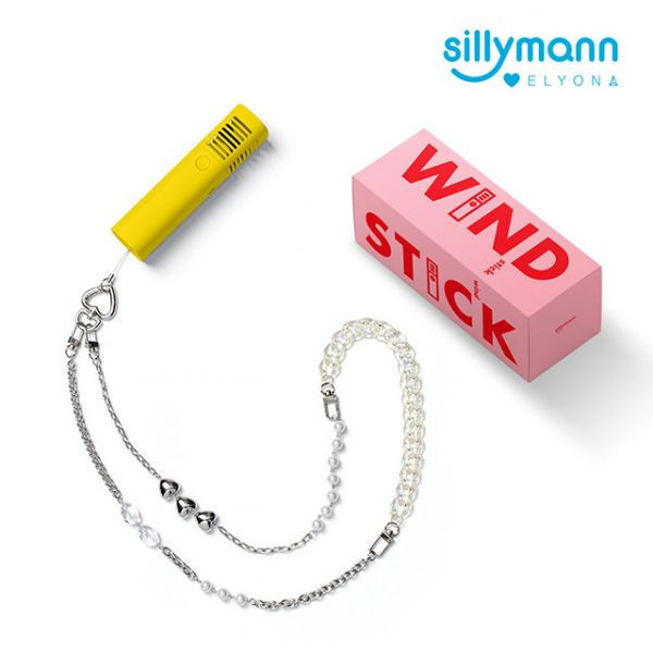 韓國sillymann 攜帶型風棒電扇+ELYONA 飾品背鏈 