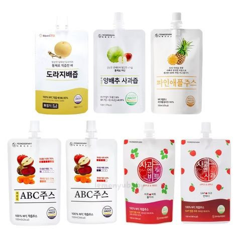 韓國YEONDOOFARM妍杜農場 NFC果汁 100ml(吸嘴裝) 