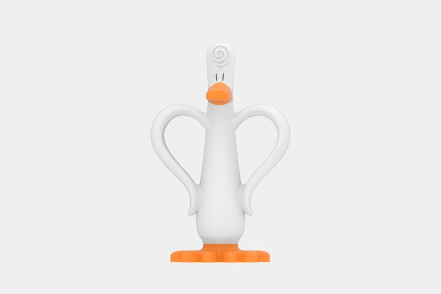 evorie 食品級鴨鴨矽膠固齒器(甜甜圈/依比鴨鴨) 