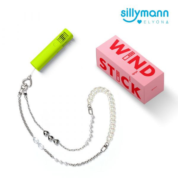 韓國sillymann 攜帶型風棒電扇+ELYONA 飾品背鏈 