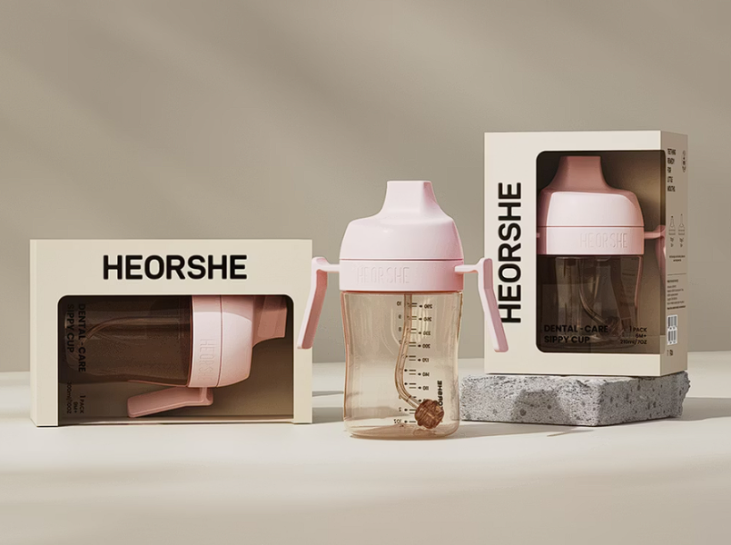 HEORSHE 牙齒護理吸管學習水杯 210ml 