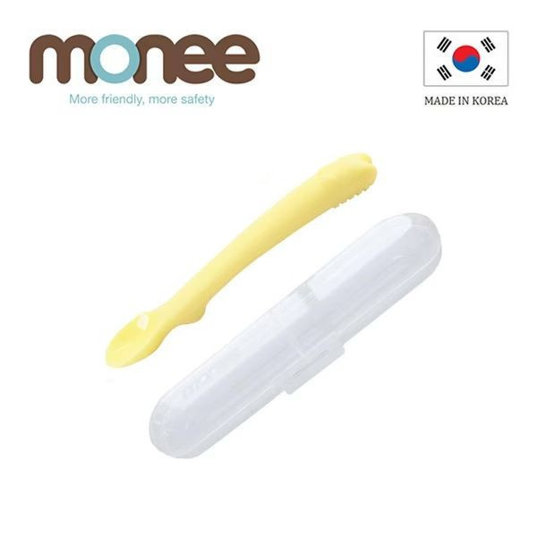 Monee 100%白金矽膠寶寶智慧矽膠湯匙(贈收納盒) 