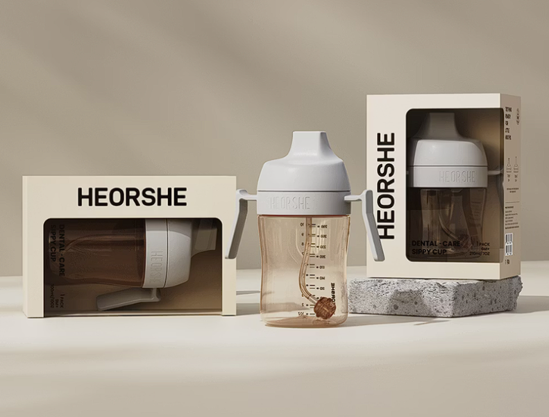 HEORSHE 牙齒護理吸管學習水杯 300ml 