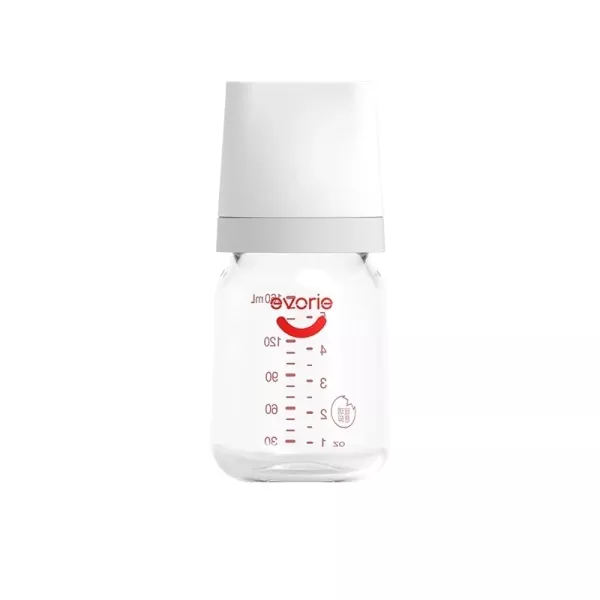 Evorie 防脹氣寬口玻璃奶瓶160ml /240ml 貝親小獅王奶嘴可共用 