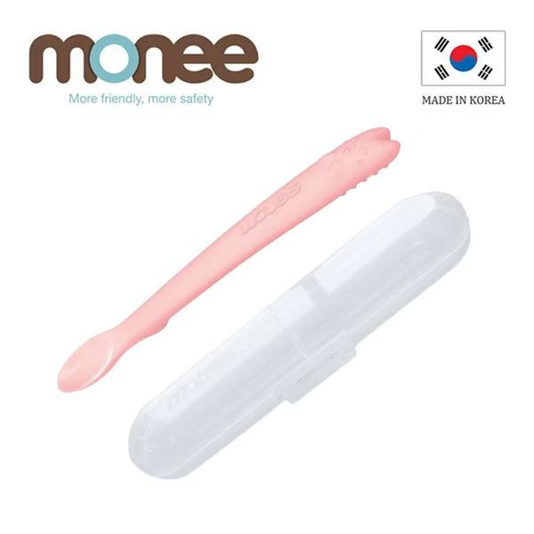 Monee 100%白金矽膠寶寶智慧矽膠湯匙(贈收納盒) 