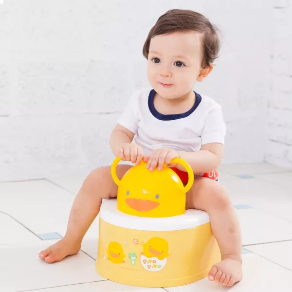 黃色小鴨兩段式功能造型幼兒便器 