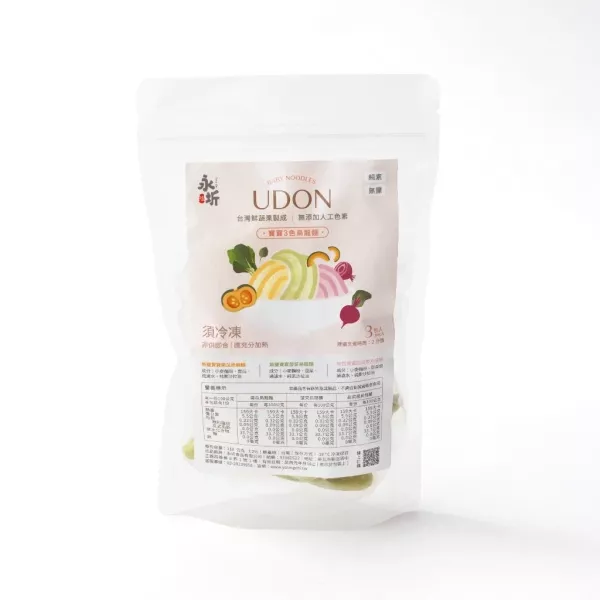 永圻 無鹽三色寶寶蔬菜烏龍麵 330g 