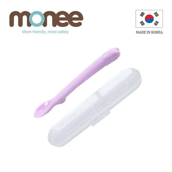 Monee 100%白金矽膠寶寶智慧矽膠湯匙(贈收納盒) 