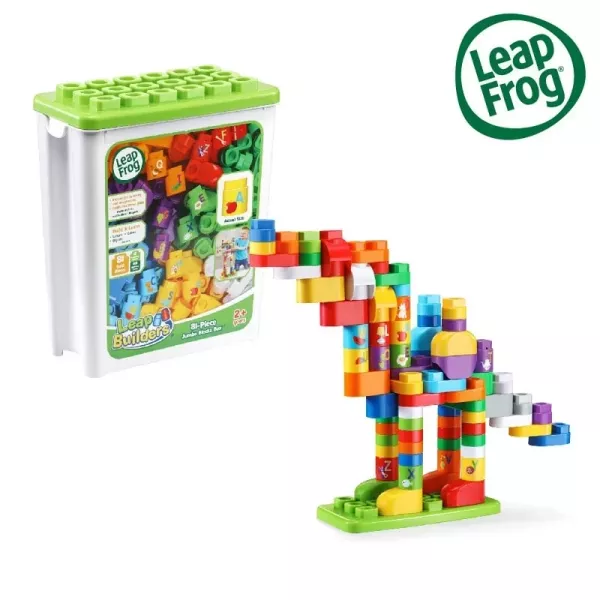 LeapFrog 小小建築師-豪華81件積木補充盒(綠/粉) 