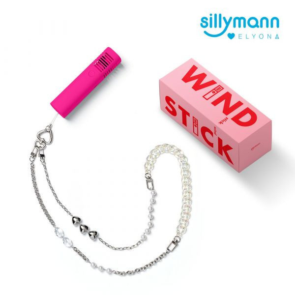 韓國sillymann 攜帶型風棒電扇+ELYONA 飾品背鏈 