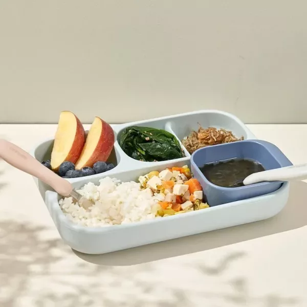 MOYUUM 韓國 白金矽膠吸盤式餐盤盒 