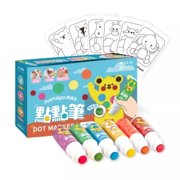 mamayo媽媽友 無毒點點畫筆6色組/20色組 
