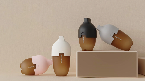 HEORSHE 寬口矽膠仿母乳奶瓶 160ml 