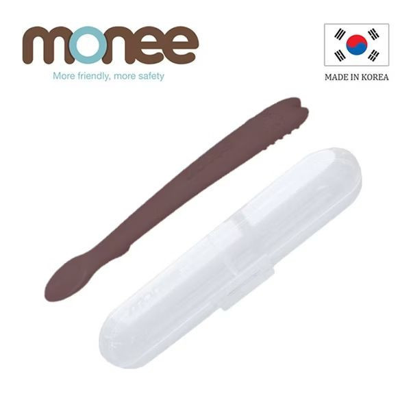 Monee 100%白金矽膠寶寶智慧矽膠湯匙(贈收納盒) 