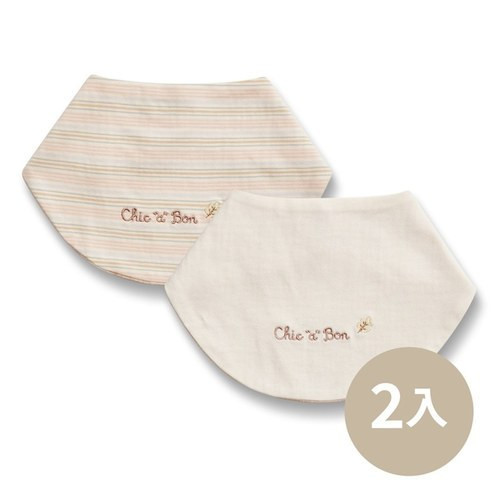 Chic“a”Bon 有機棉三角圍兜-2入 