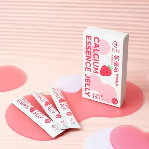 oh care 歐克威爾 兒童鈣樂多成長果凍 草莓優格 15入 