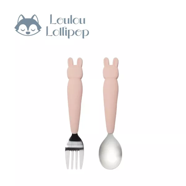 Loulou Lollipop 動物造型 兒童304不鏽鋼叉匙組 