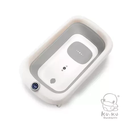 酷咕鴨 KUKU PLUS  豪華型感溫摺疊浴盆(兩色可選) 