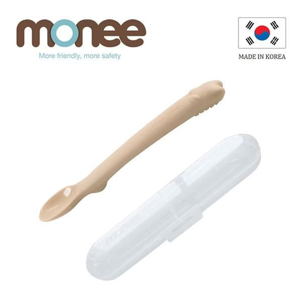 Monee 100%白金矽膠寶寶智慧矽膠湯匙(贈收納盒) 