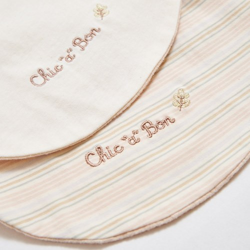 Chic“a”Bon 有機棉三角圍兜-2入 