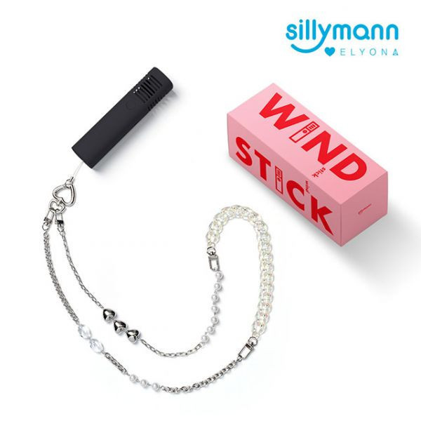 韓國sillymann 攜帶型風棒電扇+ELYONA 飾品背鏈 