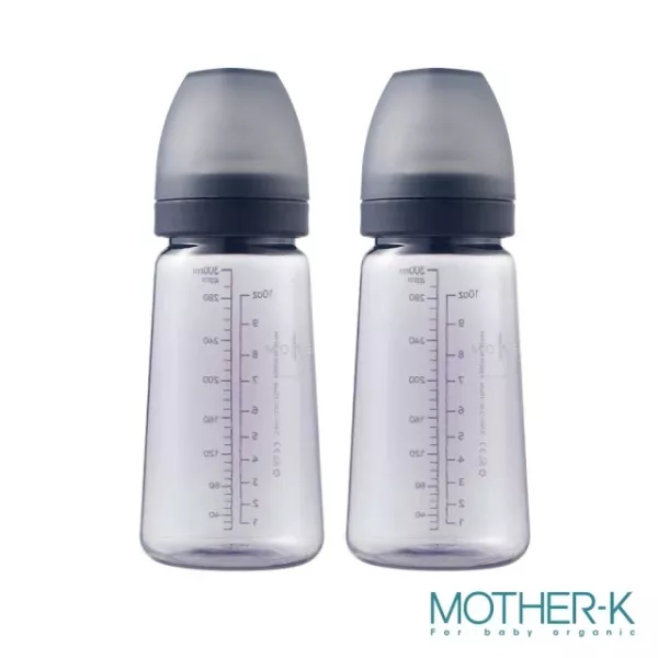 MOTHER-K 精粹極簡PPSU奶瓶280ml 2入組(晨曦白/夜幕藍) 