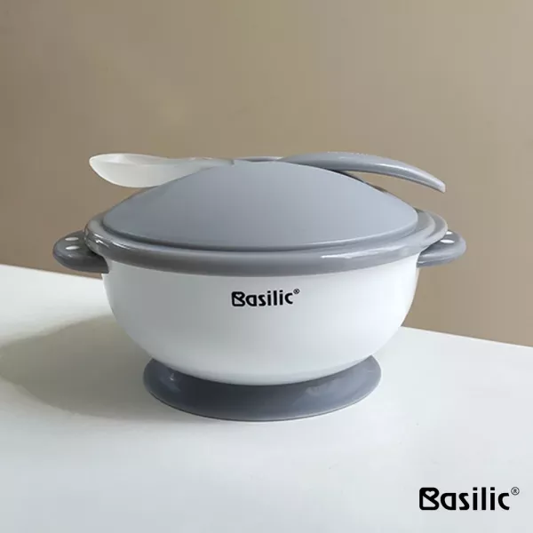 預購 貝喜力克 吸盤碗組430ml(灰/奶茶) 