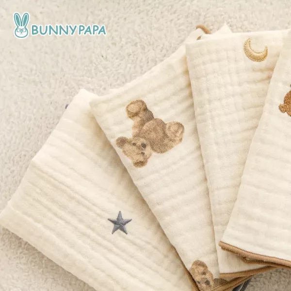 BUNNY PAPA 三重紗布手帕 