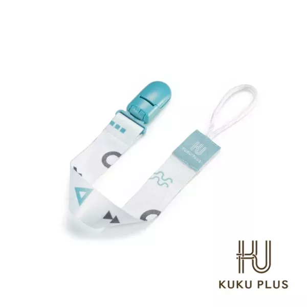 酷咕鴨 KUKU PLUS純真之瞳織帶奶嘴夾(三色可選) 