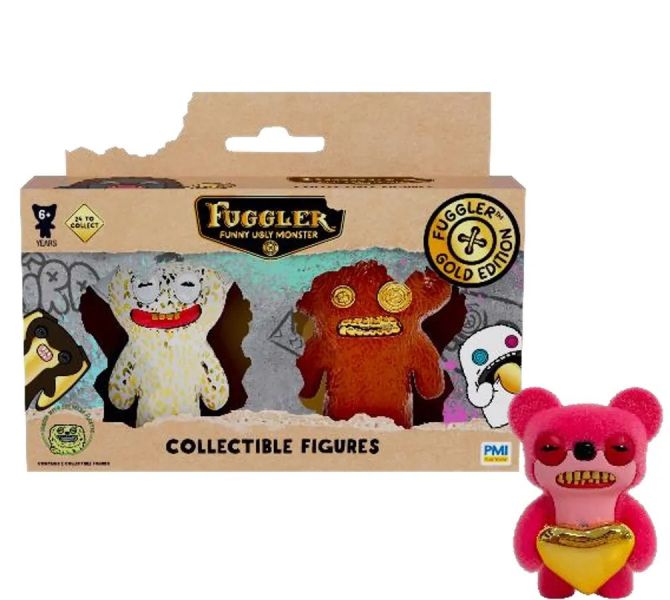 「現貨」FUGGLER 放克牙寶S3-金派系列2入組 (隨機出貨) 放克牙寶金派,Fuggler S3公仔,搞怪潮玩,金牙怪獸玩偶,Fuggler 2入組,英國設計玩具,潮玩推薦,收藏怪獸公仔,放克牙寶組合包,新手玩具村