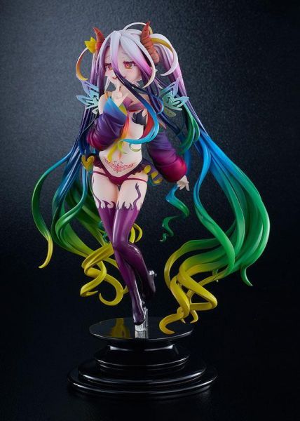 「07月27號結單」Good Smile 代理版 NO GAME NO LIFE 遊戲人生 黑色白 1/7 PVC 完成品 NO GAME NO LIFE,遊戲人生,白,黑色白,1/7 PVC,Good Smile,PVC完成品,美少女模型,代理版公仔