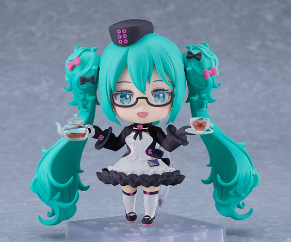 「06月08號結單」Good Smile 代理版 初音未來 眼鏡×咖啡廳Ver. 可動 黏土人 初音未來黏土人,初音未來公仔,眼鏡咖啡廳Ver,GOOD SMILE黏土人,Q版公仔,可動公仔,動漫公仔,模型收藏
