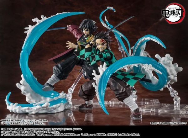 「05月11號結單」萬代 S.H.F 鬼滅之刃 竈門炭治郎＆富岡義勇 水之呼吸特效配件套組 炭治郎公仔,富岡義勇公仔,鬼滅之刃公仔,SHF配件,水之呼吸特效,萬代公仔,可動公仔,收藏公仔