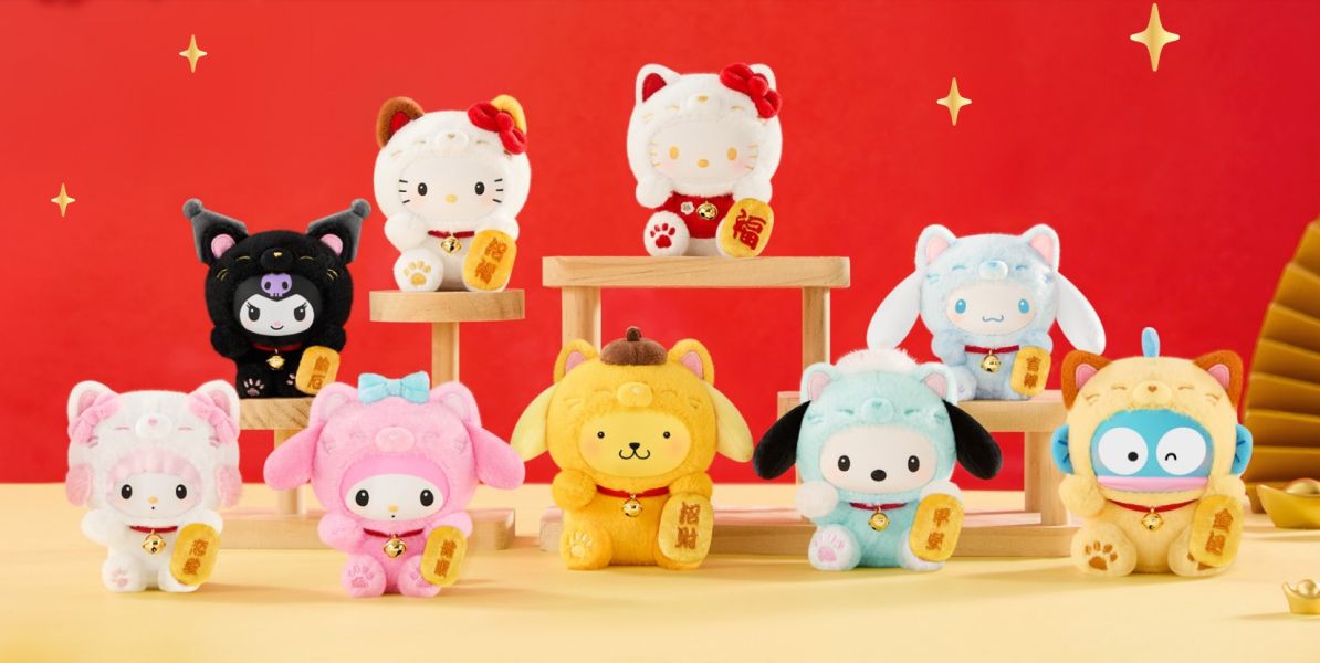 「預購」三麗鷗家族 招財貓系列 毛絨掛飾 盒玩 三麗鷗,招財貓,毛絨掛飾,盒玩,Sanrio,吊飾,療癒小物,收藏周邊