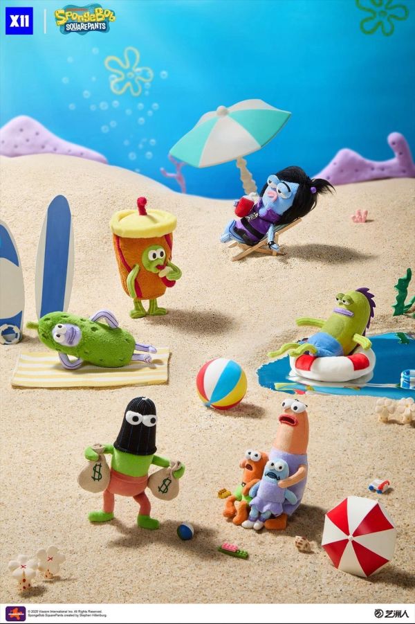 「現貨」海綿寶寶 比奇堡居民的一天 毛絨掛件 系列盲盒 海綿寶寶 盲盒,海綿寶寶 吊飾,比奇堡 公仔,毛絨 掛件,系列盲盒,卡通周邊