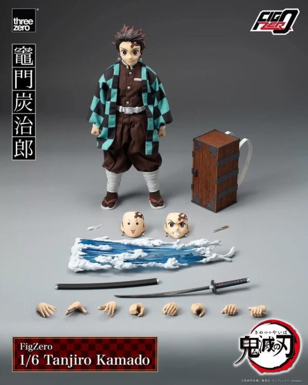 「9月01號結單」FigZero 1/6 鬼滅之刃  竈門炭治郎  可動完成品 鬼滅之刃,竈門炭治郎,FigZero,1/6可動公仔,threezero,炭治郎模型,高可動模型,鬼滅模型,新手玩具村