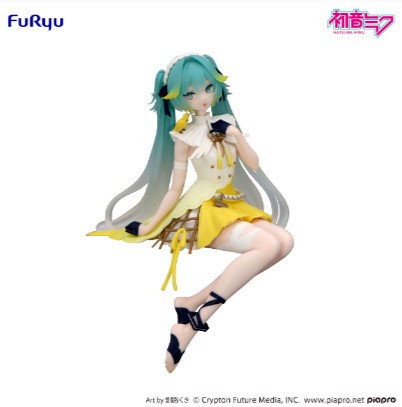 「11月04號結單」Furyu景品 初音未來 泡麵蓋公仔 金絲雀 Furyu,景品,初音未來,泡麵蓋公仔,金絲雀,公仔,收藏,正版,花仙子系列,新手玩具村