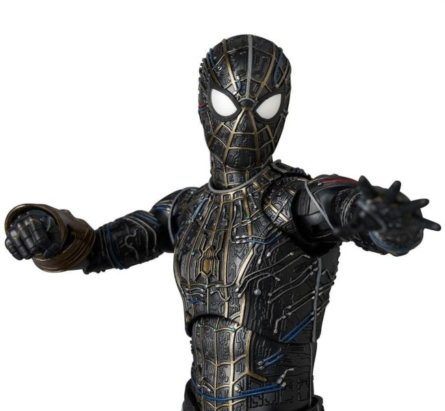 「04月15號結單」Medicom Toy MAFEX 蜘蛛人 黑金戰衣(可動) 蜘蛛人公仔, 黑金戰衣蜘蛛人, MAFEX公仔, Medicom Toy公仔, 漫威模型, 可動公仔推薦
