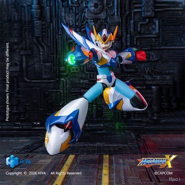 「04月22號結單」HIYA 海雅 EXQUISITE BASIC 洛克人X 艾克斯 獵鷹裝甲版 可動完成品 HIYA海雅EXQUISITE BASIC洛克人X艾克斯獵鷹裝甲版可動完成品登場,粉絲收藏必備。