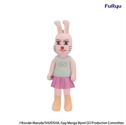 「04月08號結單」Furyu 景品 搞笑漫畫日和GO 迷你絨毛 眼神犀利的兔美醬 兔美醬公仔,搞笑漫畫日和公仔,絨毛公仔,迷你玩偶,FuRyu景品,可愛公仔,動漫周邊,療癒公仔