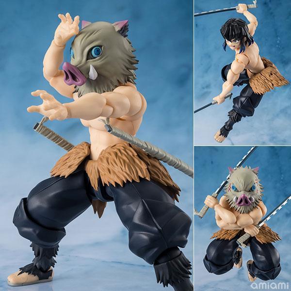 「05月11號結單」萬代 S.H.F 鬼滅之刃 嘴平伊之助 伊之助公仔,鬼滅之刃公仔,SHF公仔,可動公仔,萬代公仔,動漫公仔,收藏公仔,模型公仔