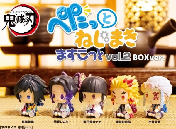 「10月13號結單」鬼滅之刃 坐姿發條公仔vol.2 BOX版(全5種) 鬼滅之刃,發條公仔,坐姿,BOX版,全5種,公仔,模型,盲盒,收藏,動漫周邊,預購